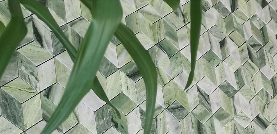 Mosaïque de marbre naturel vert - la combinaison parfaite de mode, haut de gamme et praticité