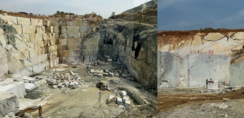 Cambodian Four Seasons Green Marble quarry