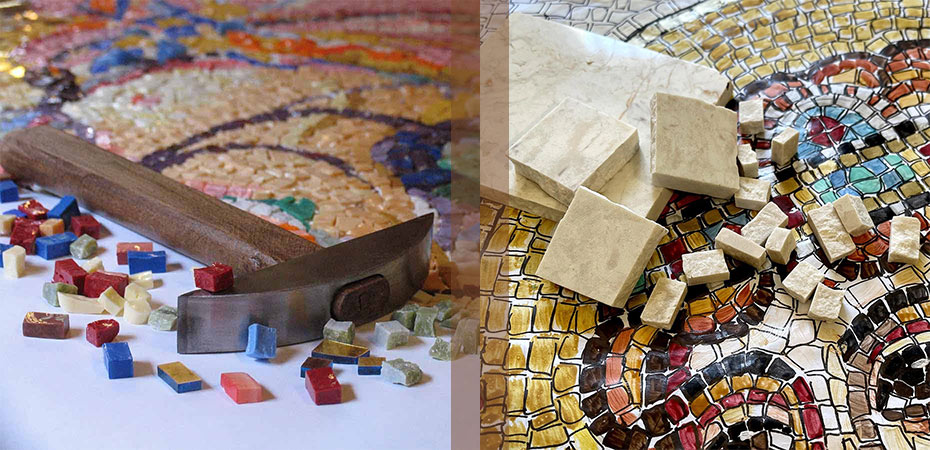 Marble Mosaic Components in Craft