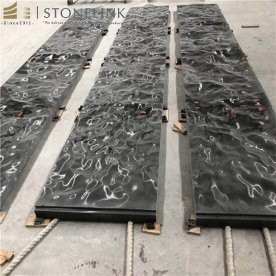 Black Marquina granite tile artistic face