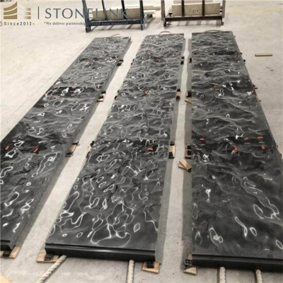 Black Marquina granite tile artistic face