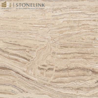 Jurassic White Traonyx travertine slab