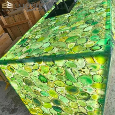 Green agate countertop