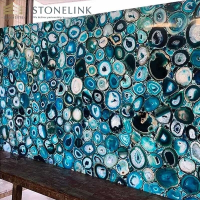 Blue agate slab