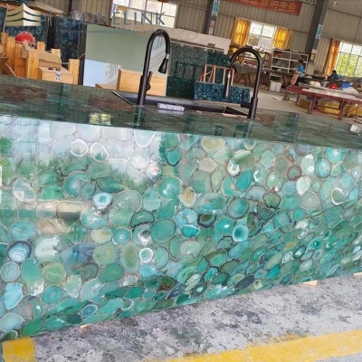 Green agate countertop