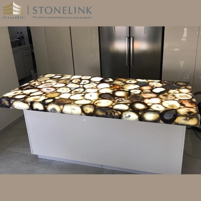 Brown agate stone countertop