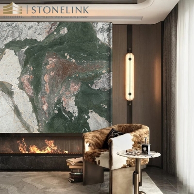 Panda Green marble slab